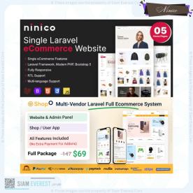 Ninico Minimal Laravel eCommerce Shop